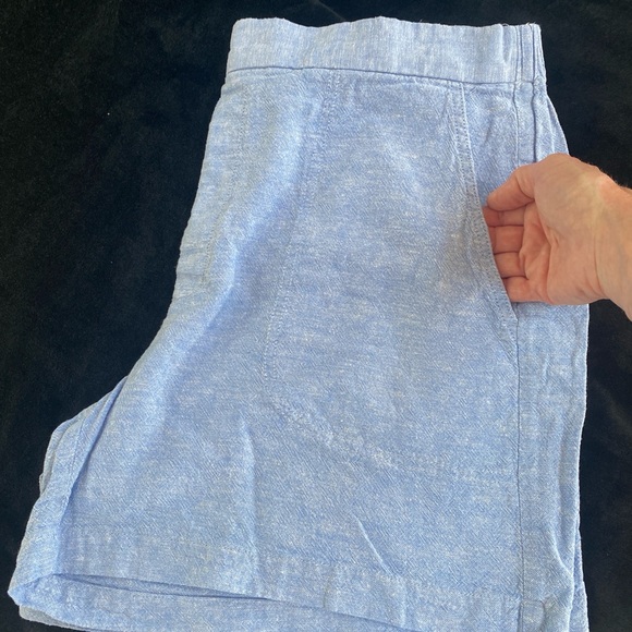 Banana Republic Linen Blend Shorts Blue Size Large - Picture 3 of 5